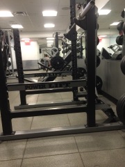The current weightlifting area features just 4 benches and 2 racks for the entire student population. (By Kelly Kultys)